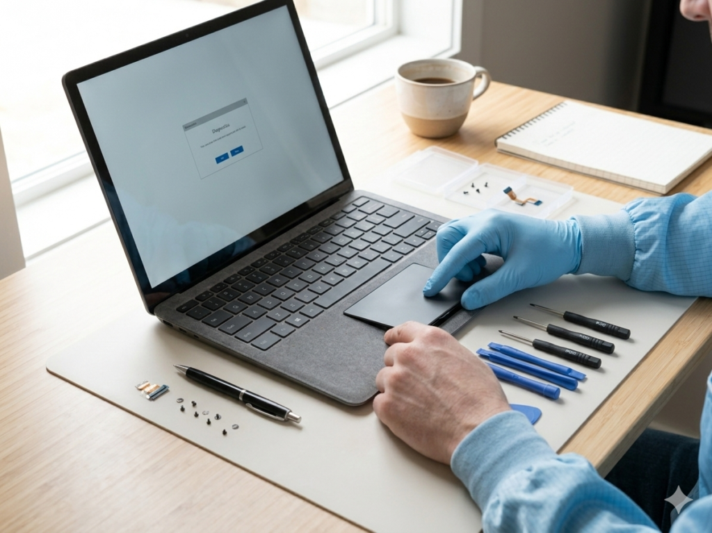 surface laptop trackpad popped out